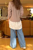Made in Italy Conrad Body Skim Knit Jumper Oatmeal Marl